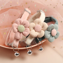 Load image into Gallery viewer, Pet Flower Collar Cute knitting Flower Bell Collar Adjustable Cat Necklace Traction Safety Buckle Puppy Necklace