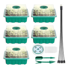 Load image into Gallery viewer, Plant Seed Starter Trays with Full Spectrum LED Grow Light Greenhouse Growing Lamp with Hole 12 Cell Per Tray Seedling Tray Indoor Home Gardening Tools