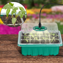 Load image into Gallery viewer, Plant Seed Starter Trays with Full Spectrum LED Grow Light Greenhouse Growing Lamp with Hole 12 Cell Per Tray Seedling Tray Indoor Home Gardening Tools