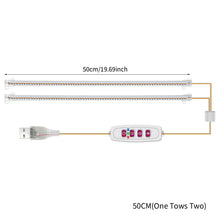 Load image into Gallery viewer, 1/2/3/4 LED Grow Light Strips for Indoor Plants Sunlight Full Spectrum USB Phyto Lamp Timer Dimmable Seedlings Flower Growing Lamp