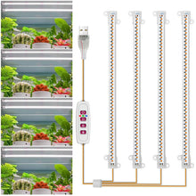 Load image into Gallery viewer, 1/2/3/4 LED Grow Light Strips for Indoor Plants Sunlight Full Spectrum USB Phyto Lamp Timer Dimmable Seedlings Flower Growing Lamp