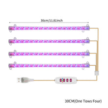 Load image into Gallery viewer, 1/2/3/4 LED Grow Light Strips for Indoor Plants Red Blue Full Spectrum USB Phyto Lamp Timer Dimmable Seedlings Flower Growing Lamp