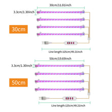 Load image into Gallery viewer, 1/2/3/4 LED Grow Light Strips for Indoor Plants Red Blue Full Spectrum USB Phyto Lamp Timer Dimmable Seedlings Flower Growing Lamp