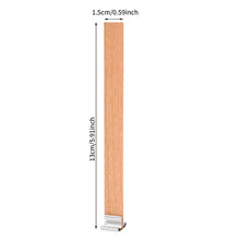 Load image into Gallery viewer, Wooden Candles Wick for DIY Craft Paraffin Candle Jar Making Kit Beeswax Burning Smokeless Wick Candle Core with Clip Base Soy Parffin Wax Making Supplies