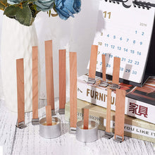Load image into Gallery viewer, Wooden Candles Wick for DIY Craft Paraffin Candle Jar Making Kit Beeswax Burning Smokeless Wick Candle Core with Clip Base Soy Parffin Wax Making Supplies