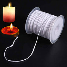 Load image into Gallery viewer, 200 Feet Woven Candle Cotton Wicks DIY Candle Making Material Smokeless Wax Pure Cotton Core Handmade Candle Wick