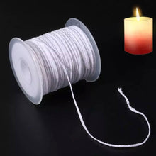 Load image into Gallery viewer, 200 Feet Woven Candle Cotton Wicks DIY Candle Making Material Smokeless Wax Pure Cotton Core Handmade Candle Wick