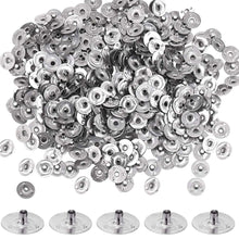 Load image into Gallery viewer, 100pcs/Lot Handmade Candle Wick Tabs Metal Candle Wicks Sustainer Tabs Candle Wicks Base For DIY Candle Making DIY Craft Tools