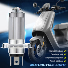 Load image into Gallery viewer, H4 Motorcycle Headlight Motorcycle Scooter 6 LED Light Motor DRL Lights Alloy Super Bright Light Lamp