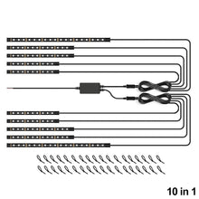 Load image into Gallery viewer, 12V RGB LED Atmosphere Ambient Light Kit Flexible Waterproof Neon Strip For Car Motorcycle Decorative Lamp APP Music Control