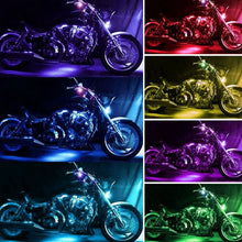 Load image into Gallery viewer, 12V RGB LED Atmosphere Ambient Light Kit Flexible Waterproof Neon Strip For Car Motorcycle Decorative Lamp APP Music Control