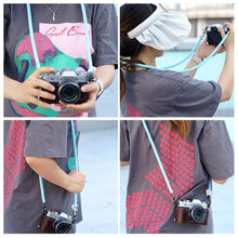 Load image into Gallery viewer, 1PC Camera Shoulder Strap Nylon Silk Climbing Rope Mirrorless Camera Round Lanyard For Canon R50 Nikon Sony ZEV10 Fuji XT4 XS10 XT3