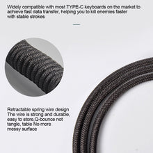 Load image into Gallery viewer, 1.8M+1.2M Type-C Navigation Patch Wire Mechanical Keyboard Data Cable Spiral Spring Cable Customized Game Keyboard Accessories