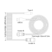 Load image into Gallery viewer, 3M Model C Mechanical Keyboard Wire Navigation Cable USB Spring Helix Cable Customized Gaming Keyboard Accessories
