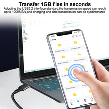 Load image into Gallery viewer, 1PC 10Gbps Mobile Hard Disk Cable USB3.2 A To C Gen2 3A 60W Data Cable For Hard Disk Mobile Phone Computer Camera
