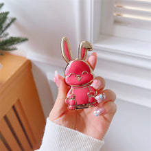 Load image into Gallery viewer, 1PC Portable Electroplated Smile Rabbit Pasteable Mobile Phone Stand Hardware Push Rod Foldable Desktop Lazy Stand
