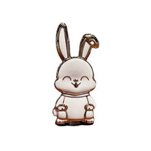 Load image into Gallery viewer, 1PC Portable Electroplated Smile Rabbit Pasteable Mobile Phone Stand Hardware Push Rod Foldable Desktop Lazy Stand