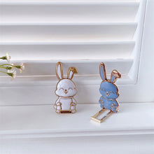Load image into Gallery viewer, 1PC Portable Electroplated Smile Rabbit Pasteable Mobile Phone Stand Hardware Push Rod Foldable Desktop Lazy Stand