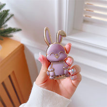 Load image into Gallery viewer, 1PC Portable Electroplated Smile Rabbit Pasteable Mobile Phone Stand Hardware Push Rod Foldable Desktop Lazy Stand