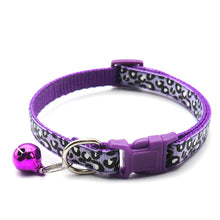 Load image into Gallery viewer, Adjustable Cat Collar Cat Leopard Prints Bell Collar Kitten Necklace Pet Collars for Small Dog Necklace