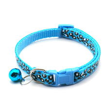 Load image into Gallery viewer, Adjustable Cat Collar Cat Leopard Prints Bell Collar Kitten Necklace Pet Collars for Small Dog Necklace