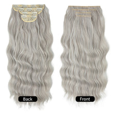 Load image into Gallery viewer, 4pcs/set High Heat Resistant Synthetic Fiber False Hair Women Daily Straight Wig Removeable Fluffy Hair Volume High Warped Wig