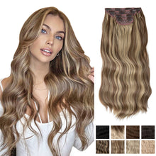 Load image into Gallery viewer, 4pcs/set High Heat Resistant Synthetic Fiber False Hair Women Daily Straight Wig Removeable Fluffy Hair Volume High Warped Wig