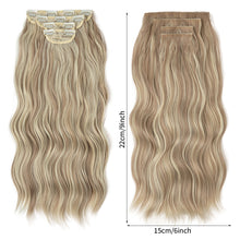 Load image into Gallery viewer, 4pcs/set High Heat Resistant Synthetic Fiber False Hair Women Daily Straight Wig Removeable Fluffy Hair Volume High Warped Wig