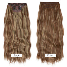 Load image into Gallery viewer, 4pcs/set High Heat Resistant Synthetic Fiber False Hair Women Daily Straight Wig Removeable Fluffy Hair Volume High Warped Wig
