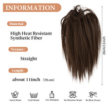 Load image into Gallery viewer, High Heat Resistant Synthetic Fiber False Hair Women Daily Straight Wig Clip Easy Instant Removeable Fluffy Hair Volume High Warped Wig
