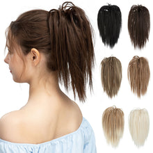 Load image into Gallery viewer, High Heat Resistant Synthetic Fiber False Hair Women Daily Straight Wig Clip Easy Instant Removeable Fluffy Hair Volume High Warped Wig