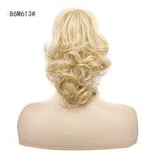 Load image into Gallery viewer, Wig Female Short Hair Ponytail Pear Flower Curl Chemical Fiber High Ponytail Natural Fluffy Curly Hair Wedge Ponytail Wig