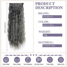 Load image into Gallery viewer, 6pcs Set Wig Pieces Corn Perm Long Curly Wig Pieces 16 Card Wavy Curly Highlight Dye Hair Extensions Women Wig