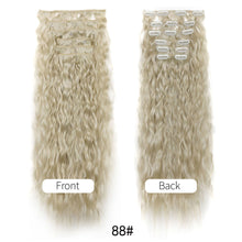 Load image into Gallery viewer, 6pcs Set Wig Pieces Corn Perm Long Curly Wig Pieces 16 Card Wavy Curly Highlight Dye Hair Extensions Women Wig