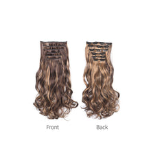 Load image into Gallery viewer, 6pcs Wig Pieces Large Wavy Curly Hair Long Hair Women's Wig Pieces Lightweight and Highlight Dyed Wig Pieces False Hair Piece