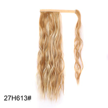 Load image into Gallery viewer, Water Ripple Ponytail Wig Patch Long Hair Large Wave Wig Lightweight Synthetic Fiber False Hair Piece Women's Highlight Dyed Wig