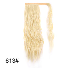 Load image into Gallery viewer, Water Ripple Ponytail Wig Patch Long Hair Large Wave Wig Lightweight Synthetic Fiber False Hair Piece Women's Highlight Dyed Wig