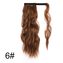 Load image into Gallery viewer, Water Ripple Ponytail Wig Patch Long Hair Large Wave Wig Lightweight Synthetic Fiber False Hair Piece Women's Highlight Dyed Wig
