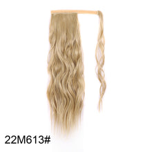 Load image into Gallery viewer, Water Ripple Ponytail Wig Patch Long Hair Large Wave Wig Lightweight Synthetic Fiber False Hair Piece Women's Highlight Dyed Wig
