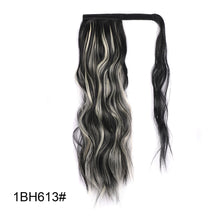 Load image into Gallery viewer, Water Ripple Ponytail Wig Patch Long Hair Large Wave Wig Lightweight Synthetic Fiber False Hair Piece Women's Highlight Dyed Wig
