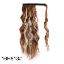 Load image into Gallery viewer, Water Ripple Ponytail Wig Patch Long Hair Large Wave Wig Lightweight Synthetic Fiber False Hair Piece Women's Highlight Dyed Wig