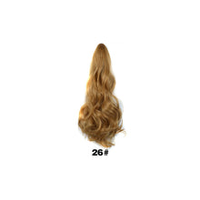 Load image into Gallery viewer, 20inch Synthetic Long Wavy Claw Clip Ponytail Wig Hair Extension Blonde Ponytail Extension Women Pony Tail Hair False Hair