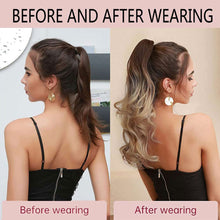 Load image into Gallery viewer, 20inch Synthetic Long Wavy Claw Clip Ponytail Wig Hair Extension Blonde Ponytail Extension Women Pony Tail Hair False Hair