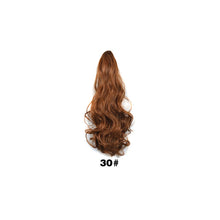 Load image into Gallery viewer, 20inch Synthetic Long Wavy Claw Clip Ponytail Wig Hair Extension Blonde Ponytail Extension Women Pony Tail Hair False Hair