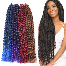 Load image into Gallery viewer, African Women's Finger Extensions 18 Inch Hand Hooks Dirty Braids Synthetic Fiber Wigs Women Highlight Dyed False Hair Wig