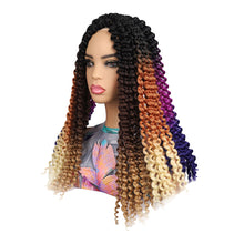 Load image into Gallery viewer, African Women's Finger Extensions 18 Inch Hand Hooks Dirty Braids Synthetic Fiber Wigs Women Highlight Dyed False Hair Wig