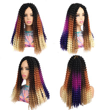 Load image into Gallery viewer, African Women's Finger Extensions 18 Inch Hand Hooks Dirty Braids Synthetic Fiber Wigs Women Highlight Dyed False Hair Wig