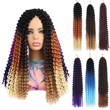 Load image into Gallery viewer, African Women's Finger Extensions 18 Inch Hand Hooks Dirty Braids Synthetic Fiber Wigs Women Highlight Dyed False Hair Wig
