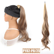Load image into Gallery viewer, 30Inch Synthetic Flexible Wrap Around Ponytail Wig Long Wavy Layered Fake Ponytail Hairpiece Extensions Women Daily Wig