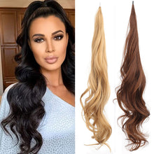Load image into Gallery viewer, 30Inch Synthetic Flexible Wrap Around Ponytail Wig Long Wavy Layered Fake Ponytail Hairpiece Extensions Women Daily Wig
